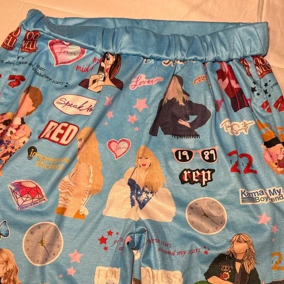 Taylor Swift Pajama Jogger Pants Large - Picture 4 of 10